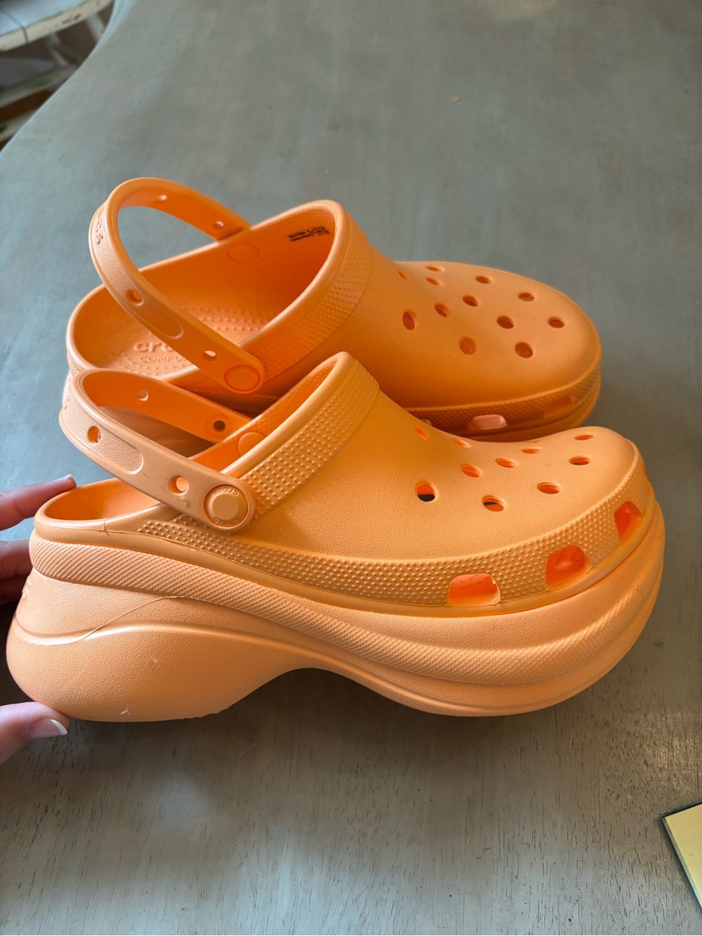CROCS Platform in Bright Orange